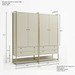 Guarda Roupa Closet Modulado 4 Gavetas 2 Cabideiros Estrutura Metalica 180cm Olivar Off White