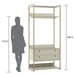 Guarda-Roupa Closet Modulado Casal 6 Gavetas 3 Cabideiros Estrutura Metalica 250cm Olivar Off White