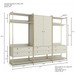 Guarda-Roupa Closet Modulado Casal 6 Gavetas 3 Cabideiros Estrutura Metalica 250cm Olivar Off White