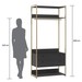 Guarda-Roupa Closet Modulado Casal 6 Gavetas 3 Cabideiros Estrutura Metalica 250cm Olivar Preto