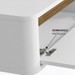 Rack Suspenso Slim Curvo 220cm para TV Até 70” Moderno Luxo Mdp/Mdf com Portas Basculantes Branco Cedro - Olivar Móveis