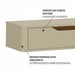 Rack Suspenso Slim Curvo 220cm para TV Até 70” Moderno Luxo Mdp/Mdf com Portas Basculantes Off White Cedro - Olivar Móveis