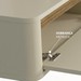 Rack Suspenso Slim Curvo 220cm para TV Até 70” Moderno Luxo Mdp/Mdf com Portas Basculantes Off White Cedro - Olivar Móveis