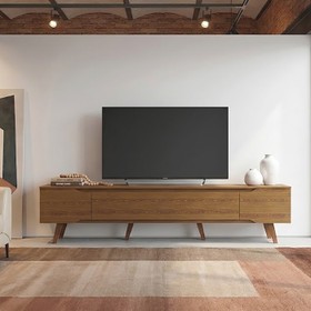 Rack Retrô Shop 2,18m para TV 70" Cedro – Moderno, Aconchegante e de Alta Qualidade