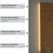 Painel para TV Até 70 Polegadas com Led 2,20m Shop Cedro Frj Ac - Olivar Móveis