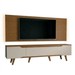 Rack Retrô com Painel para TV Até 70 Polegadas com Led 2,20m Shop - Cedro/Off White
