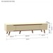 Rack Retrô com Painel para TV Até 70 Polegadas com Led 2,20m Shop - Off White/Off White