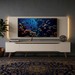 Rack Retrô com Painel para TV Até 70 Polegadas com Led 2,20m Shop - Off White/Off White