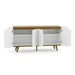 Buffet Retrô Shop 4 Portas Aparador para Sala de Jantar Cozinha Branco Cedro Olivar