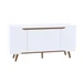 Buffet Retrô Shop 4 Portas Aparador para Sala de Jantar Cozinha Branco Cedro Olivar