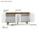 Buffet Retrô Shop 4 Portas Aparador para Sala de Jantar Cozinha Branco Cedro Olivar