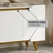 Buffet Retrô Shop 4 Portas Aparador para Sala de Jantar Cozinha Branco Cedro Olivar