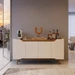 Buffet Retrô Shop 4 Portas Aparador para Sala de Jantar Cozinha Cedro Off White Olivar