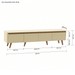 Rack Curvo Bali 218cm 4 Portas para TV Até 70 Polegadas Off White/Cedro