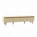 Rack Curvo Bali 218cm 4 Portas para TV Até 70 Polegadas Off White/Cedro