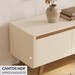 Rack Curvo Bali 218cm 4 Portas para TV Até 70 Polegadas Off White/Cedro