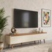 Rack Curvo Bali 218cm 4 Portas para TV Até 70 Polegadas Cedro/Off White
