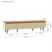 Rack Curvo Bali 218cm 4 Portas para TV Até 70 Polegadas Cedro/Off White