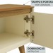 Rack Curvo Bali 218cm 4 Portas para TV Até 70 Polegadas Cedro/Off White