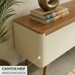 Rack Curvo Bali 218cm 4 Portas para TV Até 70 Polegadas Cedro/Off White