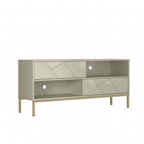 Rack Industrial Tetris Até 55 Polegadas 2 Portas Off White - Olivar Móveis