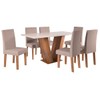 Mesa de Jantar 6 Lugares Venus Marrom/Branco - Panorama Sistemas