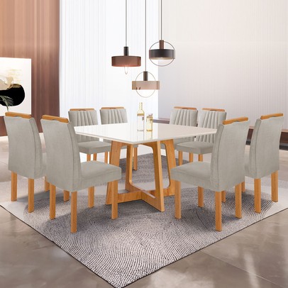 Mesa de Jantar 8 Lugares Ari Bege - Panorama Sistemas