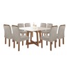 Mesa de Jantar 8 Lugares Ari Marrom/Bege - Panorama Sistemas