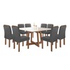 Mesa de Jantar 8 Lugares Ari Marrom/Grafite - Panorama Sistemas