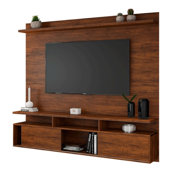 Painel para TV 48 Polegadas 2 Portas Marrom - Panorama Sistemas