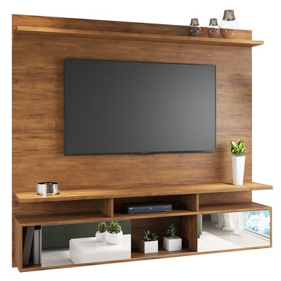 Painel para TV 55 Polegadas 2 Portas Marrom - Panorama Sistemas