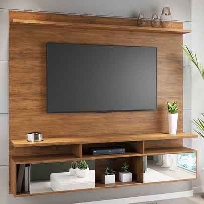 Painel para TV 55 Polegadas 2 Portas Marrom - Panorama Sistemas