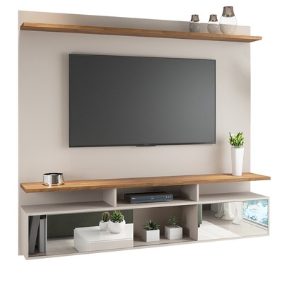 Painel para TV 55 Polegadas 2 Portas Bege - Panorama Sistemas