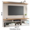Painel para TV 55 Polegadas 2 Portas Bege - Panorama Sistemas