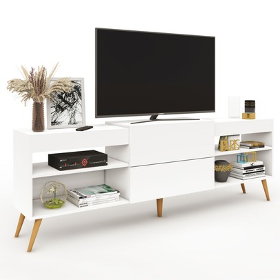 Rack para TV 32 Polegadas 1 Porta Branco - Panorama Sistemas