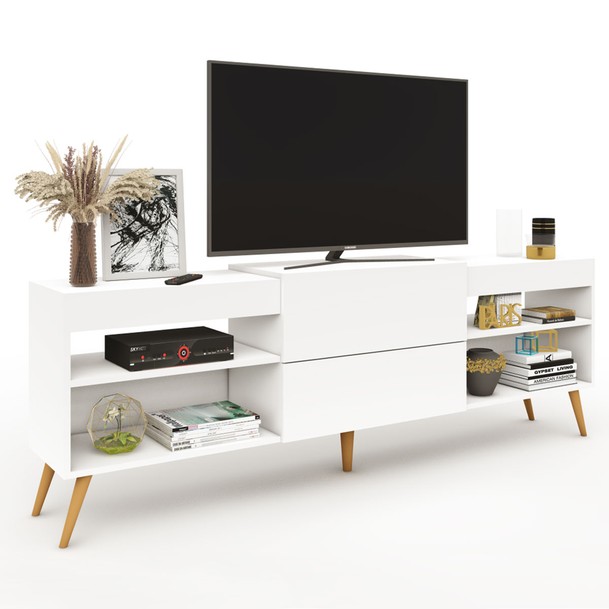 Rack para TV 32 Polegadas 1 Porta Branco - Panorama Sistemas