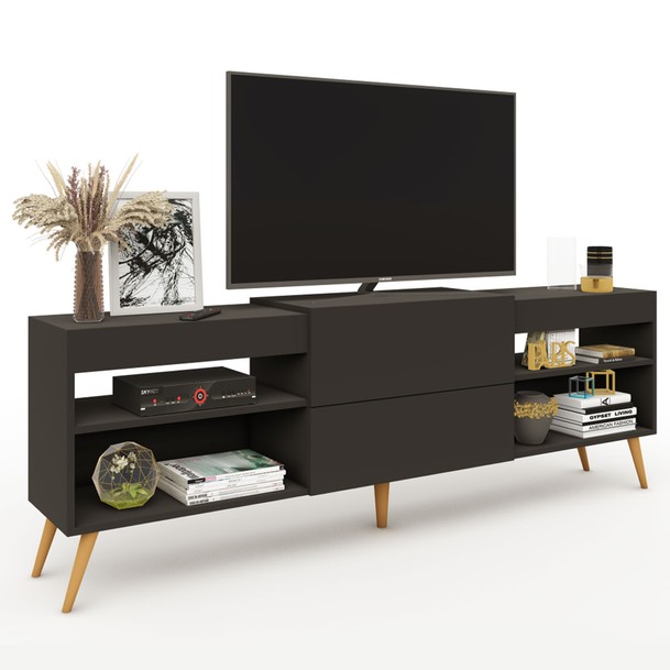 Rack para TV 32 Polegadas 1 Porta Preto - Panorama Sistemas