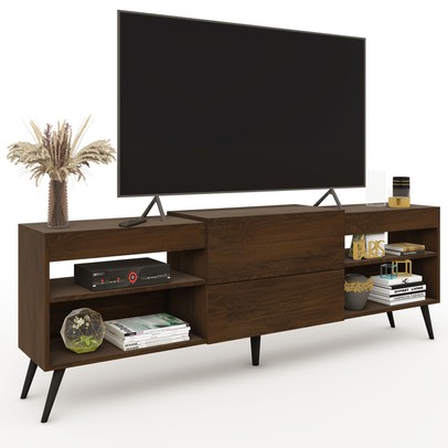 Rack para TV 32 Polegadas 1 Porta Marrom - Panorama Sistemas