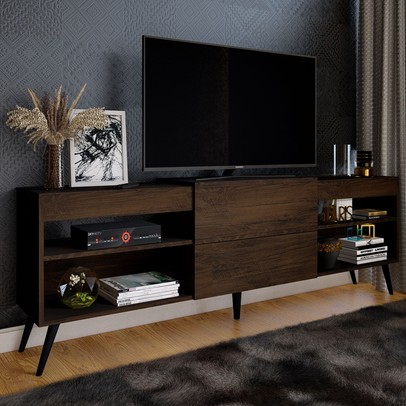 Rack para TV 32 Polegadas 1 Porta Marrom - Panorama Sistemas