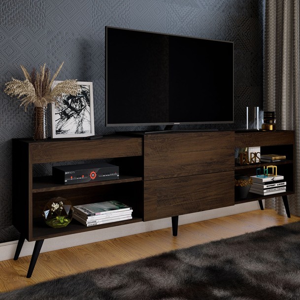 Rack para TV 32 Polegadas 1 Porta Marrom - Panorama Sistemas