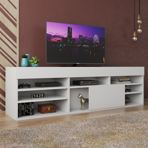 Rack para TV 48 Polegadas 1 Porta Branco - Panorama Sistemas