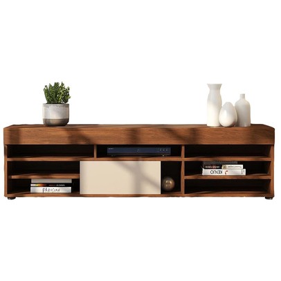 Rack para TV 48 Polegadas 1 Porta Marrom/Bege - Panorama Sistemas