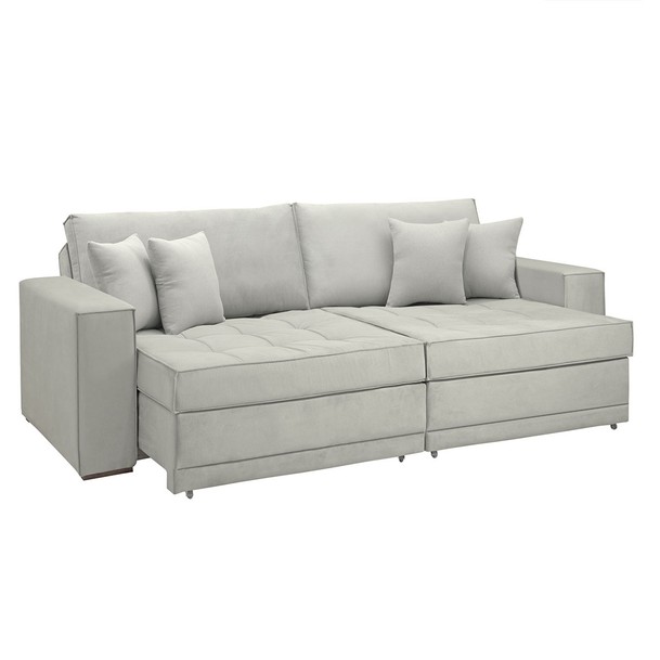 Sofá Cama 4 Lugares Noe Branco - Panorama Sistemas