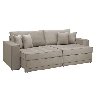 Sofá Cama 4 Lugares Noe Bege - Panorama Sistemas