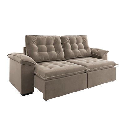 Sofá 4 Lugares Moza Bege - Panorama Sistemas