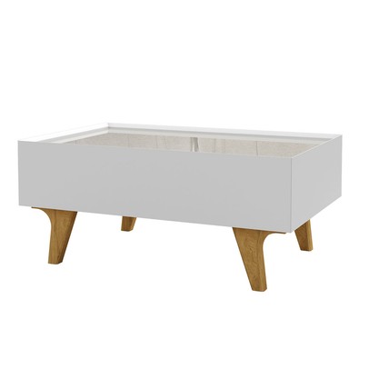 Mesa de Centro 1 Gaveta Branco - Panorama Sistemas