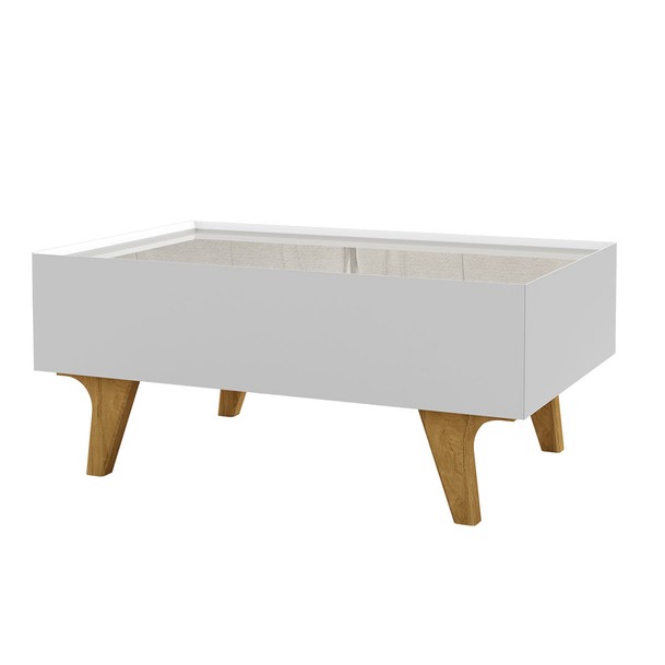 Mesa de Centro 1 Gaveta Branco - Panorama Sistemas