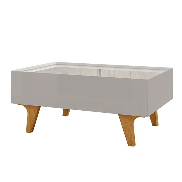 Mesa de Centro 1 Gaveta Bege - Panorama Sistemas
