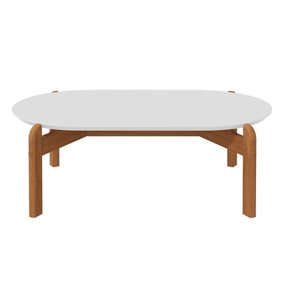 Mesa de Centro Liz Marrom/Branco - Panorama Sistemas