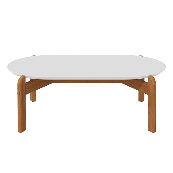 Mesa de Centro Liz Marrom/Branco - Panorama Sistemas